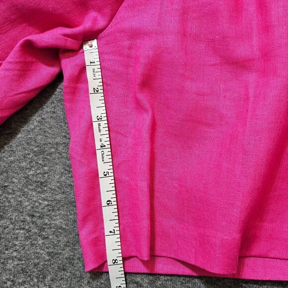 Vtg 90s Fuchsia Pink Trouser Shorts sz 4 High Waist Pleated Preppy Barbiecore - Picture 9 of 16